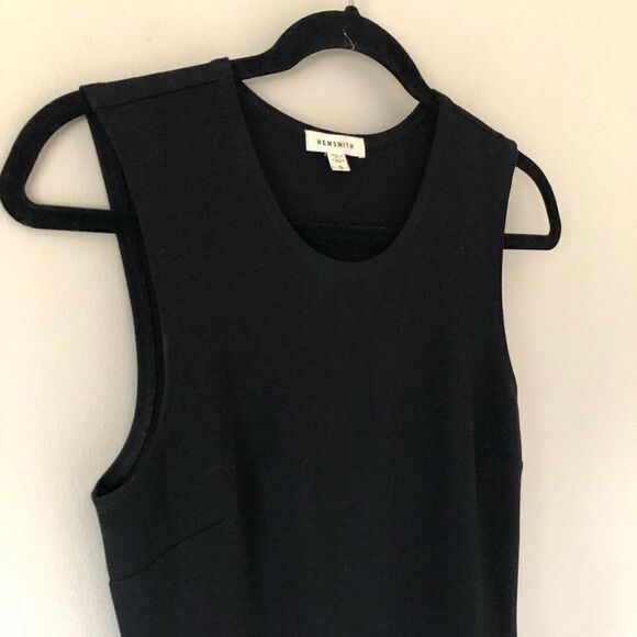 Hemsmith Aiden Black Sleeveless Whimsigoth Modern Form Fitting Maxi Dress Small - Picture 7 of 10